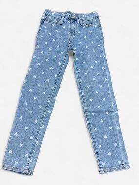 Girls Light Blue Heart Rockstar Jegging Jeans